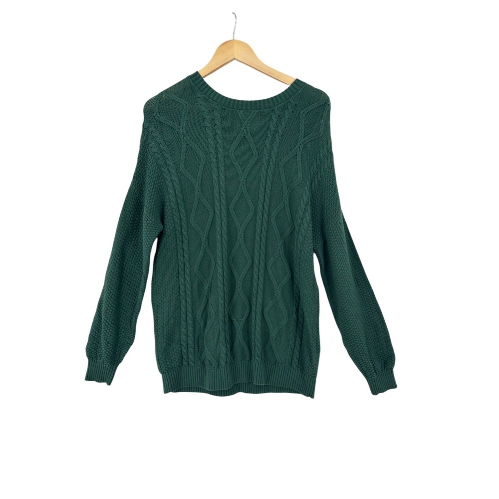 Hollister Chunky Knit Cable Sweater Womens Size M Fisherman Fall Cozycore Comfy